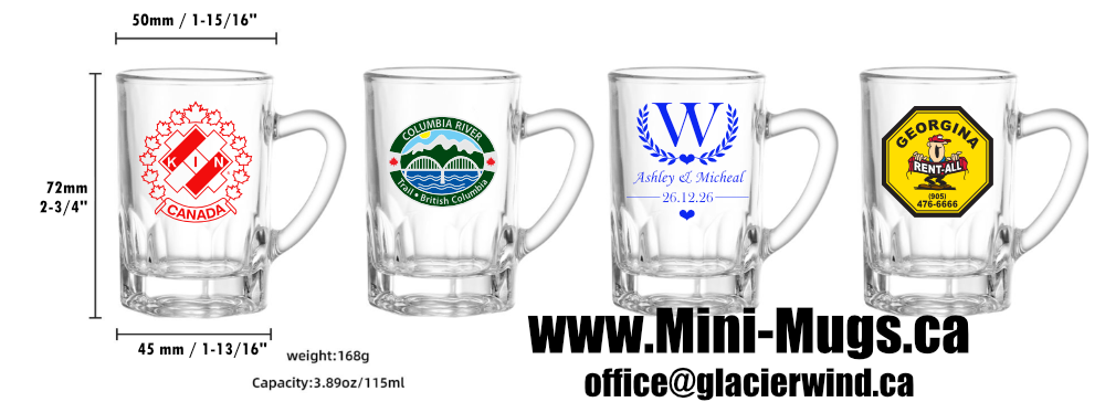Mini Mugs - Gift Shop Souvenirs - Event Swag - Wedding Favours